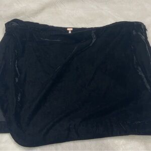 Free People Black Velvet Skirt
